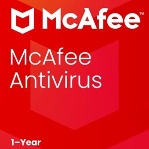 McAfee AntiVirus 2025 Software | Real-Time PC Protection from New and Evolving Threats | 1-Year Subscription with Auto-Renewal | Key Card