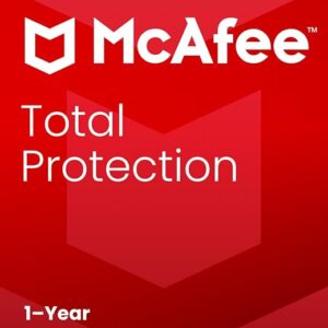 McAfee Total Protection 1-Device 2025 | Security Software Includes Antivirus, Secure VPN, Scam Protection, Identity Monitoring | 1-Year Subscription with Auto-Renewal | Key Card