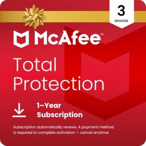 McAfee Total Protection 2026 Ready 3-Device | AntiVirus Software 2026 for PC, Secure VPN, Password Manager, Identity Monitoring | 1 Year Subscription Auto-Renewal
