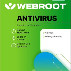 Webroot Antivirus Software 2025 | 3 Device | 1 Year Download